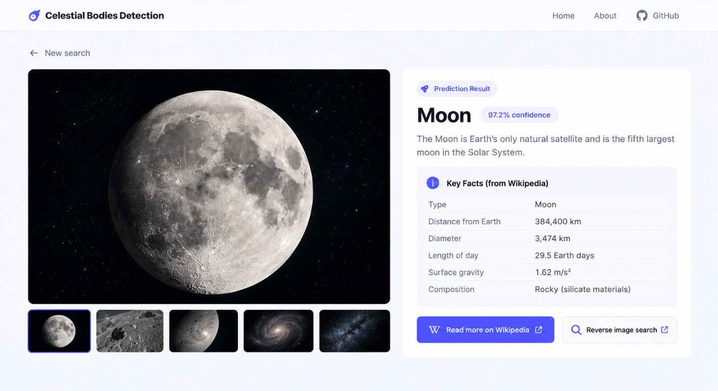 Celestial Bodies Detection screenshot — 2 of 4